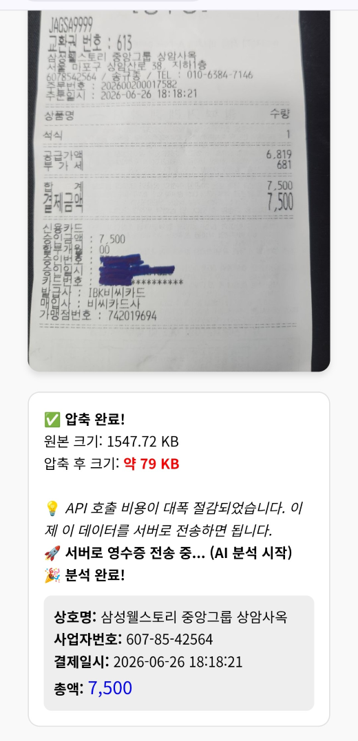 AI 정밀 분석 화면